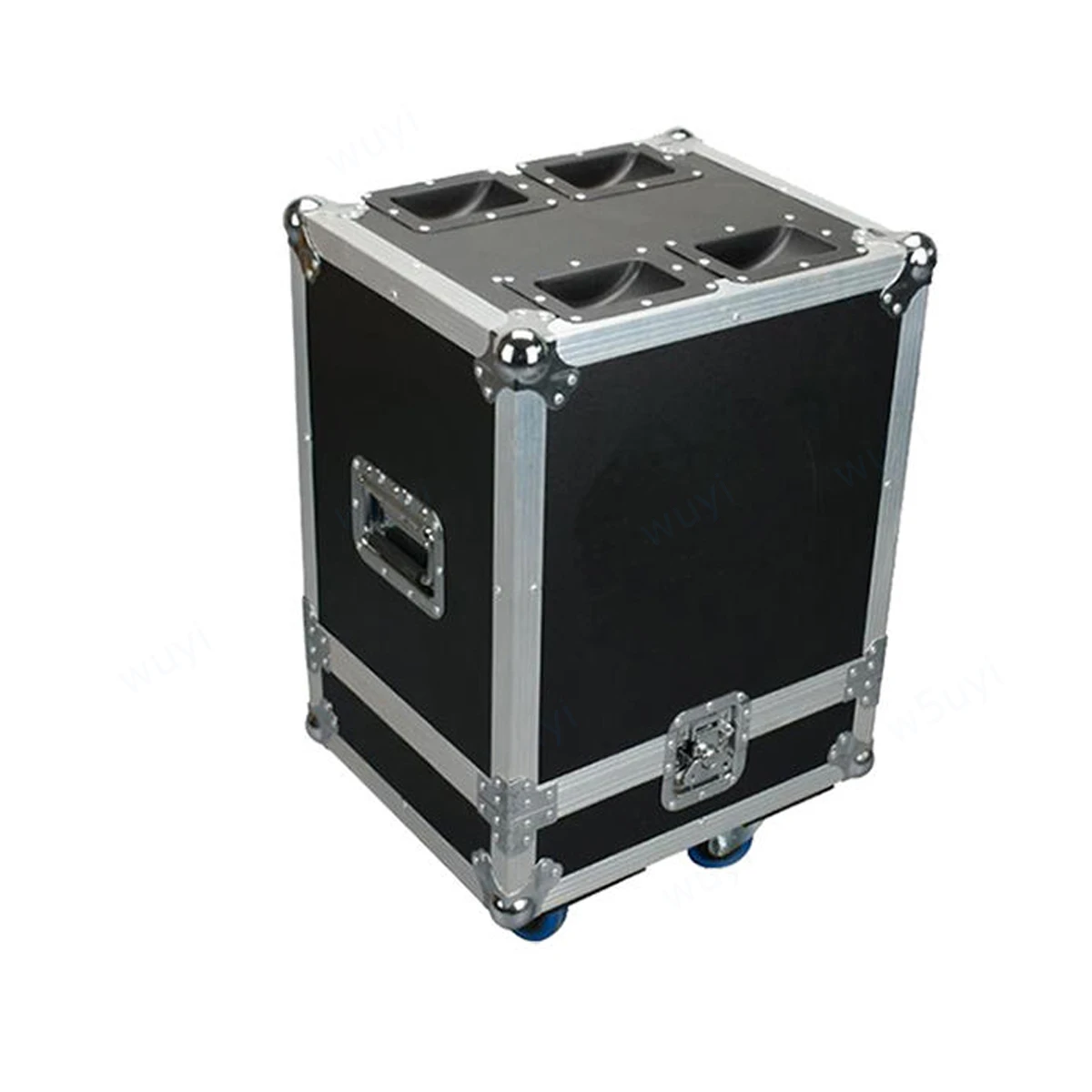 Customized Flycase for Two Speakers Beam Light Air wire Shockproof Aluminum Box Flight Case with Wheels