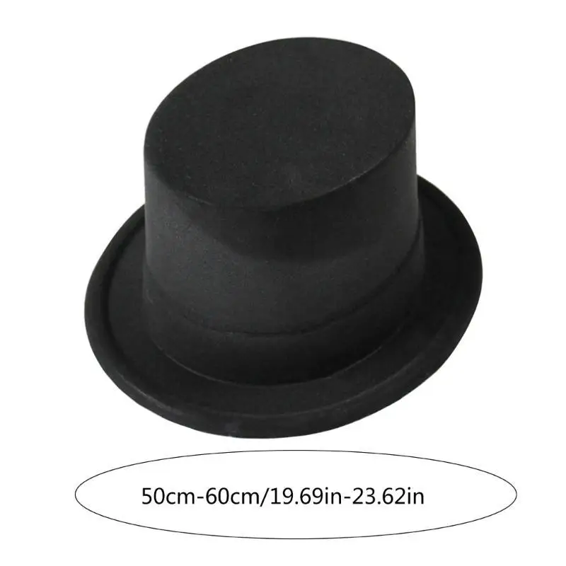 P9FE Roll Trim Zylinder Erwachsene Bühnenauftritte Dress Up Flat Top Fedoras – Detail 6
