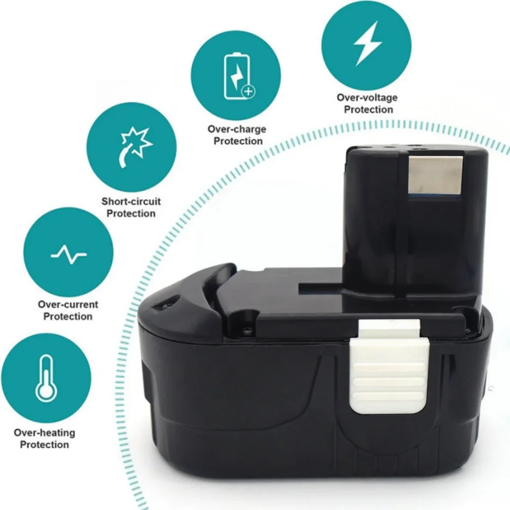 

Drill Replacement Battery Tool Battery 18V 9800mAh For Hitachi BCL1815 BCL1830 BCL1840