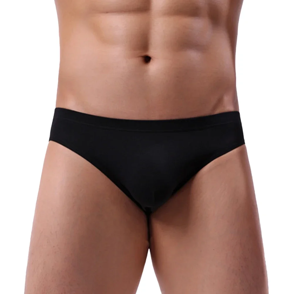 Mens Sexy U Convex Pouch Briefs Cotton Skin-friendly Underpants Lingerie Low Rise Elastic Waistband Panties Underwear Bikini