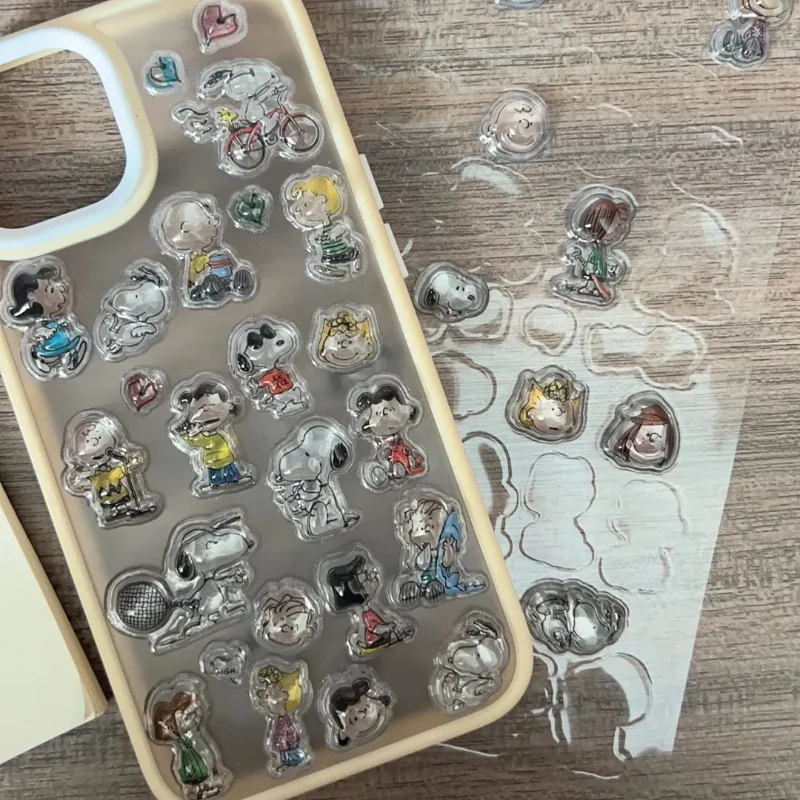 1/4 قطعة سنوبي اليابانية ثلاثية الأبعاد الإغاثة كريستال ملصق لطيف Diy بها بنفسك الهاتف المحمول لاصقة تزيين طالب حساب اليد القرطاسية هدية #2