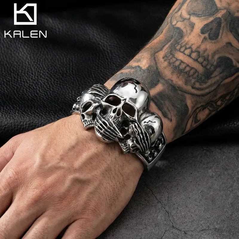 

Мужской браслет KALEN в стиле панк из нержавеющей стали 316L - KB49361-D