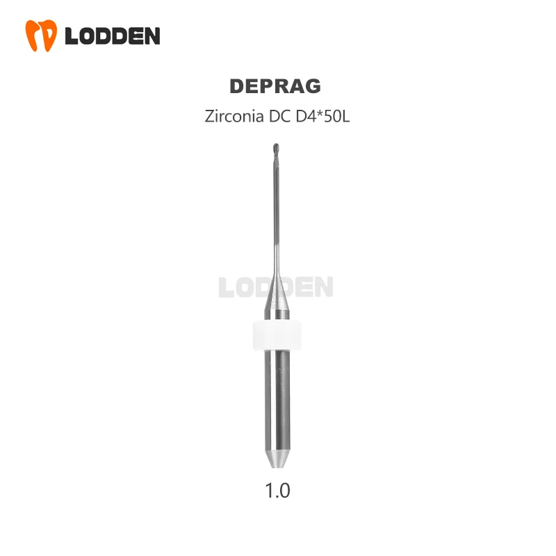 Deprag-fresa Dental W52 D52, herramienta de molienda de Zirconia (CC)/PMMA(NC) D4, vástago de 50M de longitud, 0,6/1,0/2,0 MM