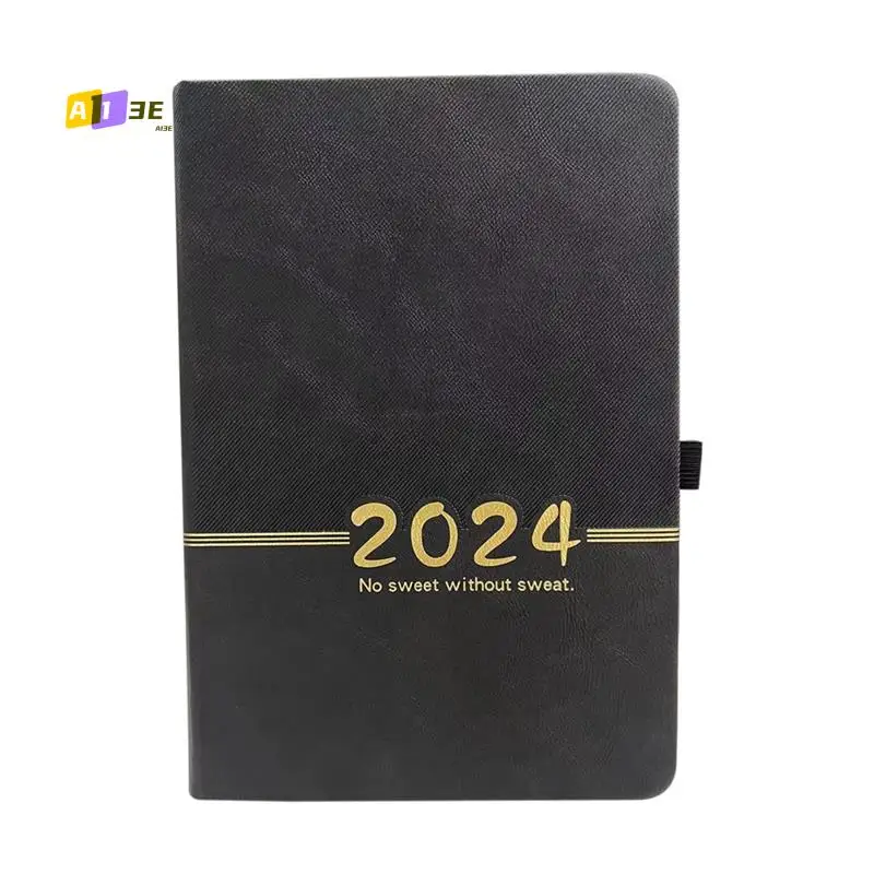 A13E-2024 مخطط محمول 365 يومًا غطاء جدول يومي أسبوعي دفتر تقويم مدمج جدول أعمال مكتب المدرسة #1