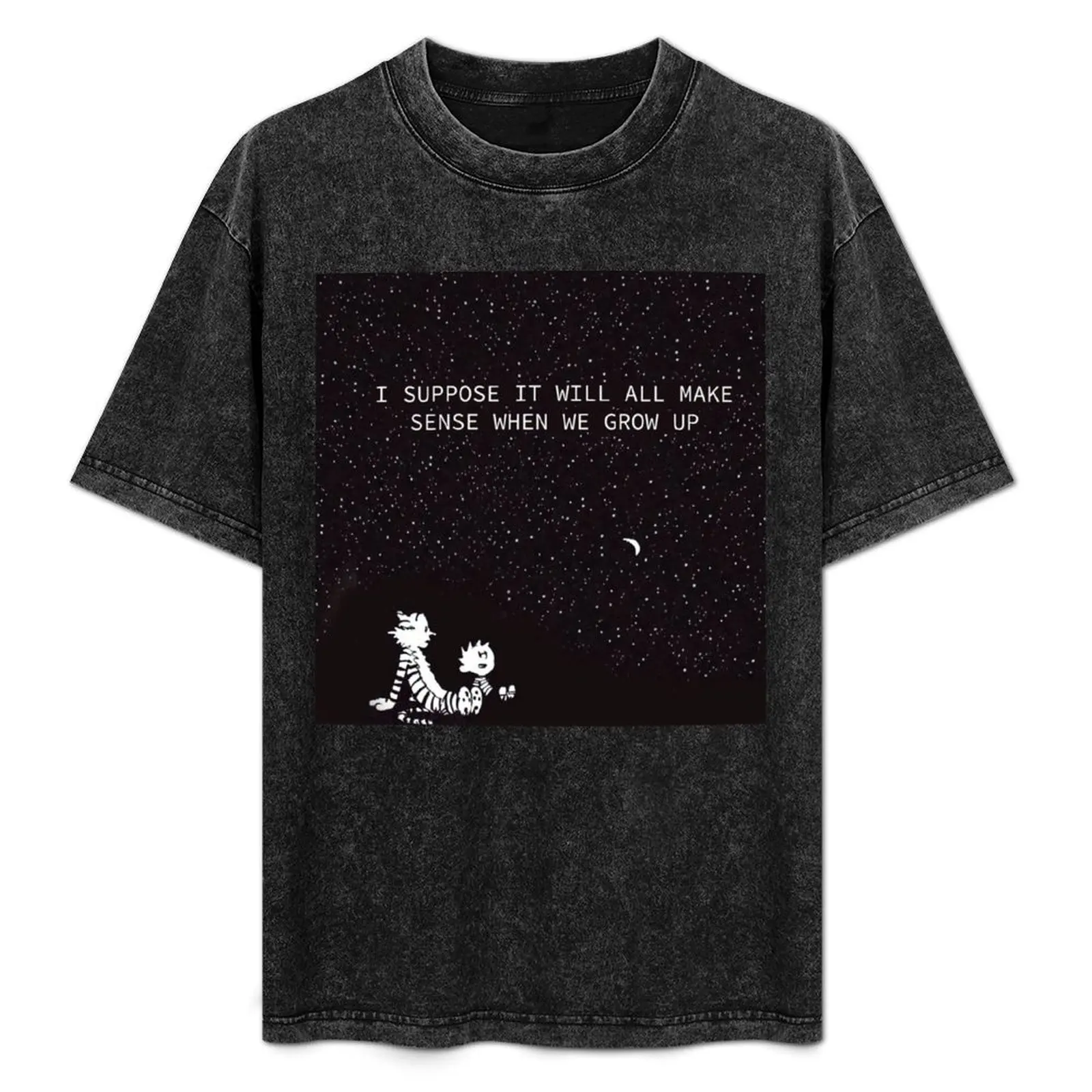 

Calvin and Hobbes Stars T-Shirt Big and Tall Basic Tee Shirt