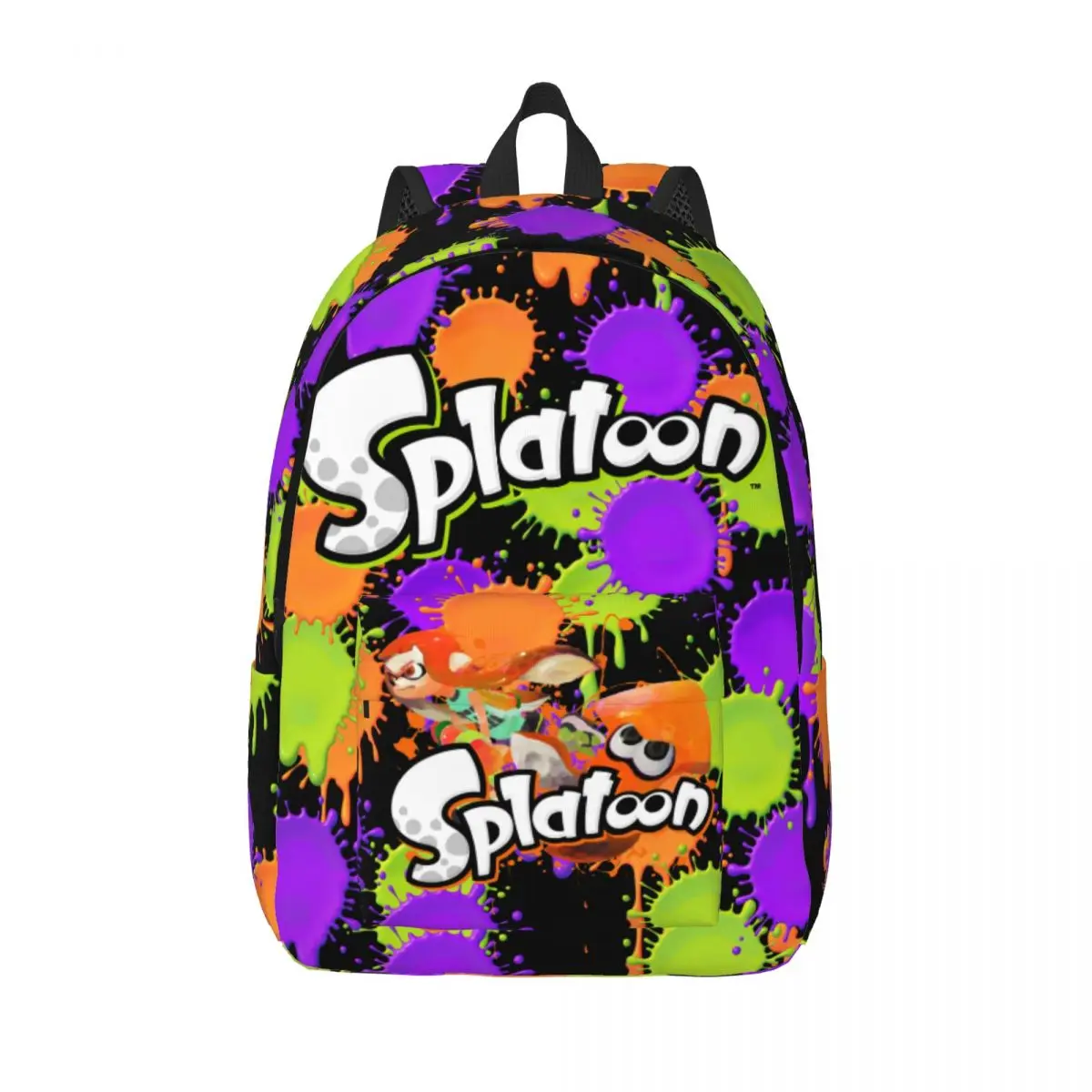 Mochila Splatoon Inkling para estudiantes de secundaria, juego de tinta de calamar, bolsa de día para adolescentes, al aire libre