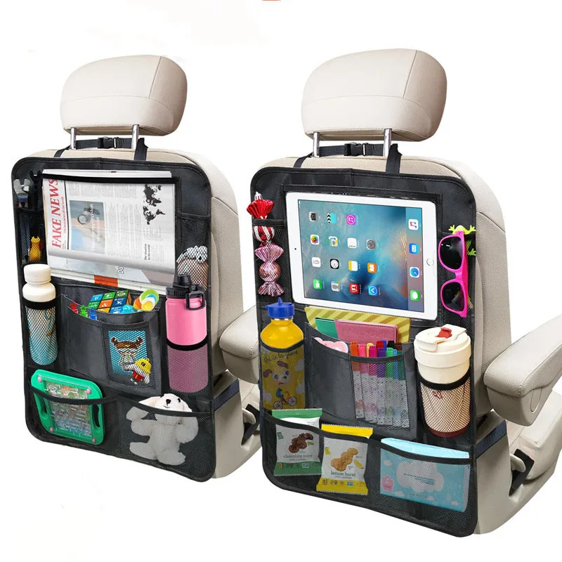 1 Stück/2 Stück Autositz-Organizer, 9 Aufbewahrungstaschen mit Touchscreen, Tablet-Halter, Schutz für Kinder, Kinder, Autozubehör