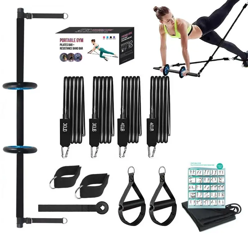 Pilate Bar Kit Pilates Workout Bar Portable Home Gym Pilates Bar Kit Multifunctional Fitness Equipment For Full Body Training