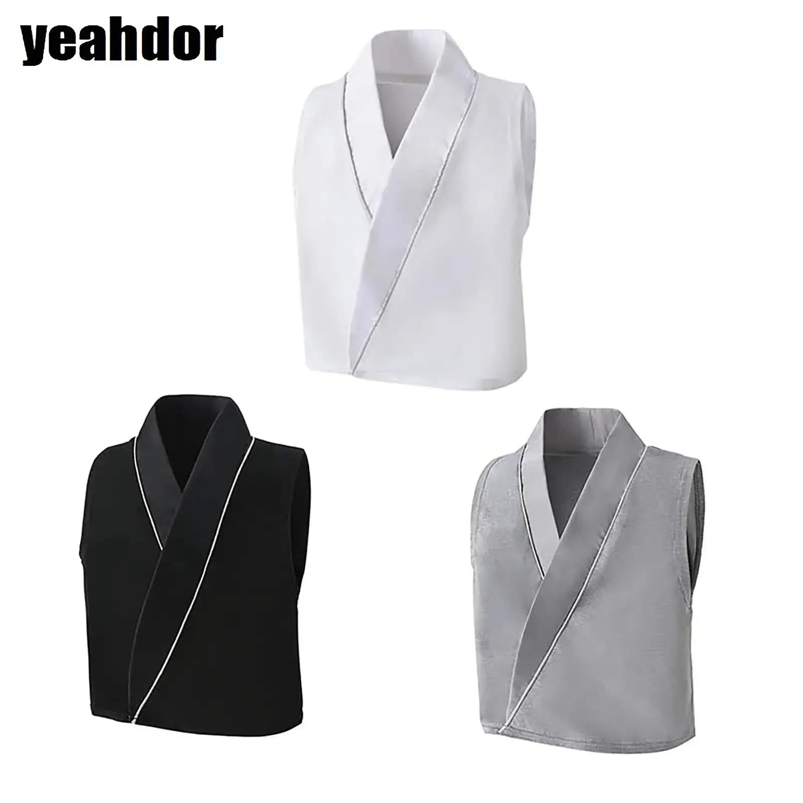 Unisex All-matched Fake Collar Solid Color Cross V-neck Sleeveless Simple Collar to Match Sweater And Vest for Daily Wear