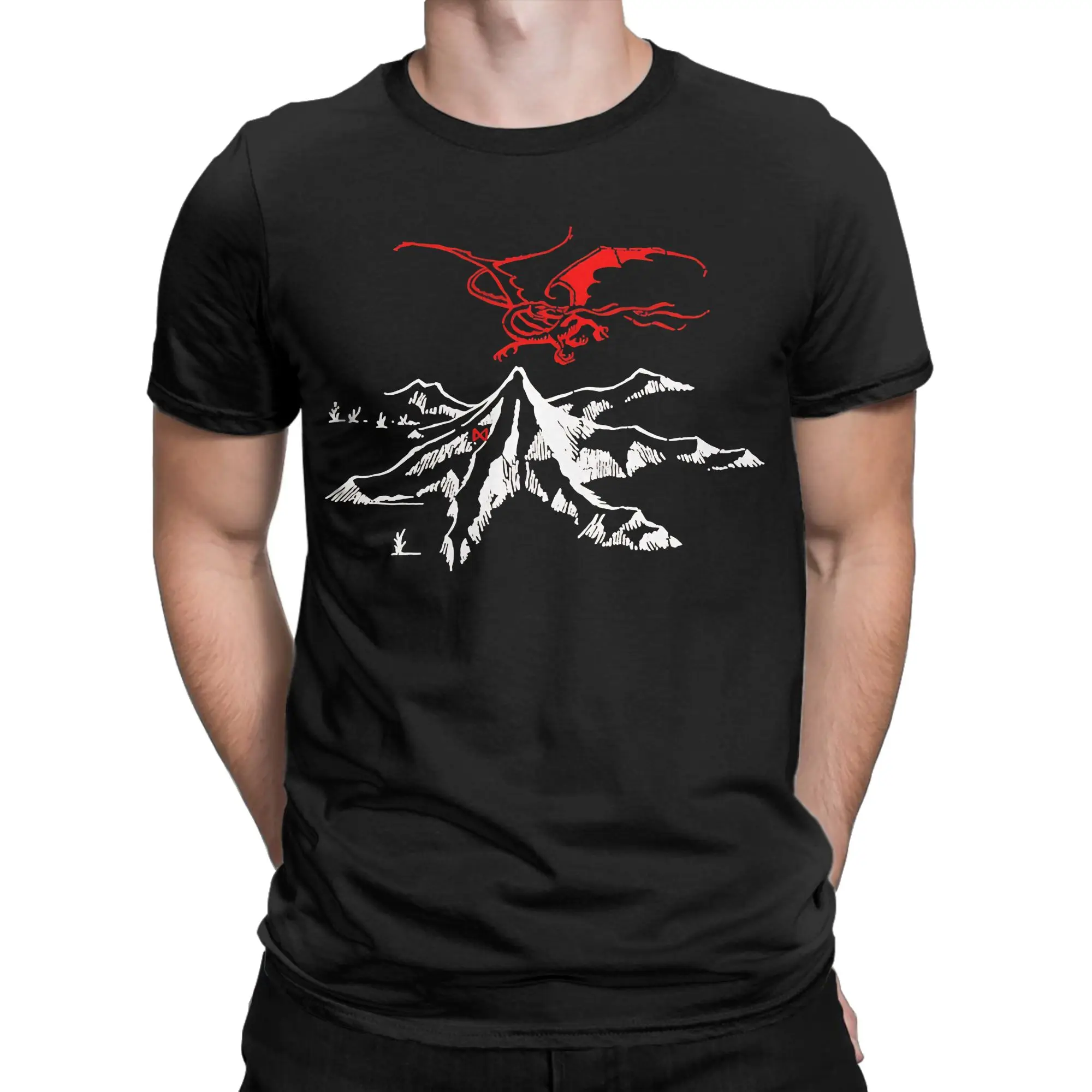 Men Women's T-Shirt The Lonely Mountain Vintage 100% Cotton Tee Shirt L-Lords R-Rings T Shirts O Neck Clothes Birthday Gift
