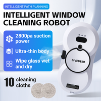DIVEDEER Intelligent water jet window cleaner machine man high-level double-sided brushless motor water jet glass cleaner