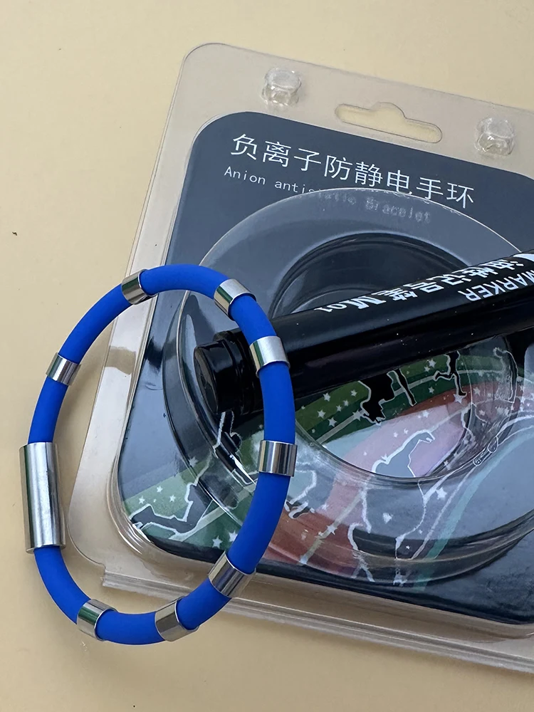 Anti-static Birthday Present Wireless Static Discharge Sportive Handheld Wristband /Anti-static Bracelet (8-ring Short Style)