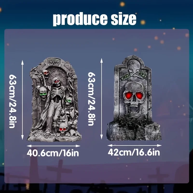 2 شواهد مقبرة الهالوين وعلامات الفناء، منطقة تزيين الفناء الخارجي