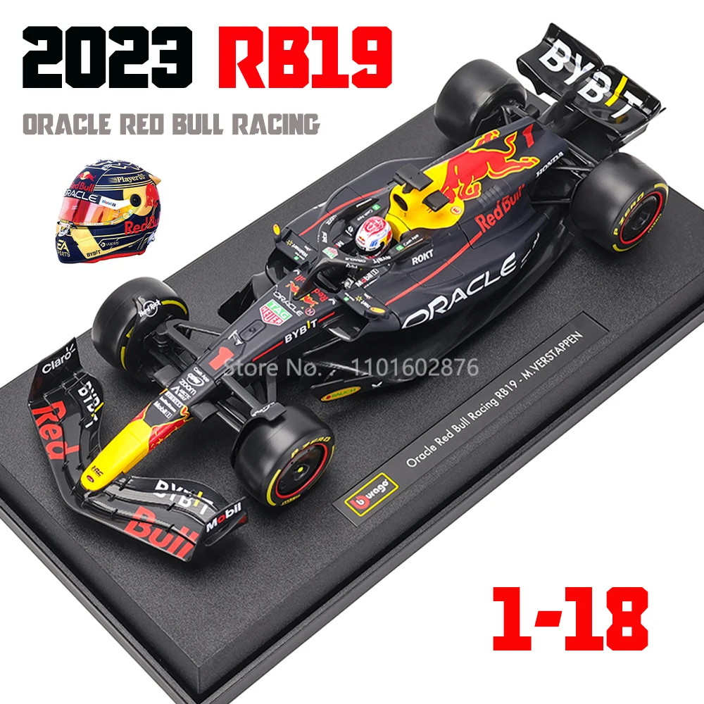 Bburago 1:18 2023 F1 Red Bull Racing RB19 1# Verstappen 11# Perez racing model simulation car model alloy car toy collection