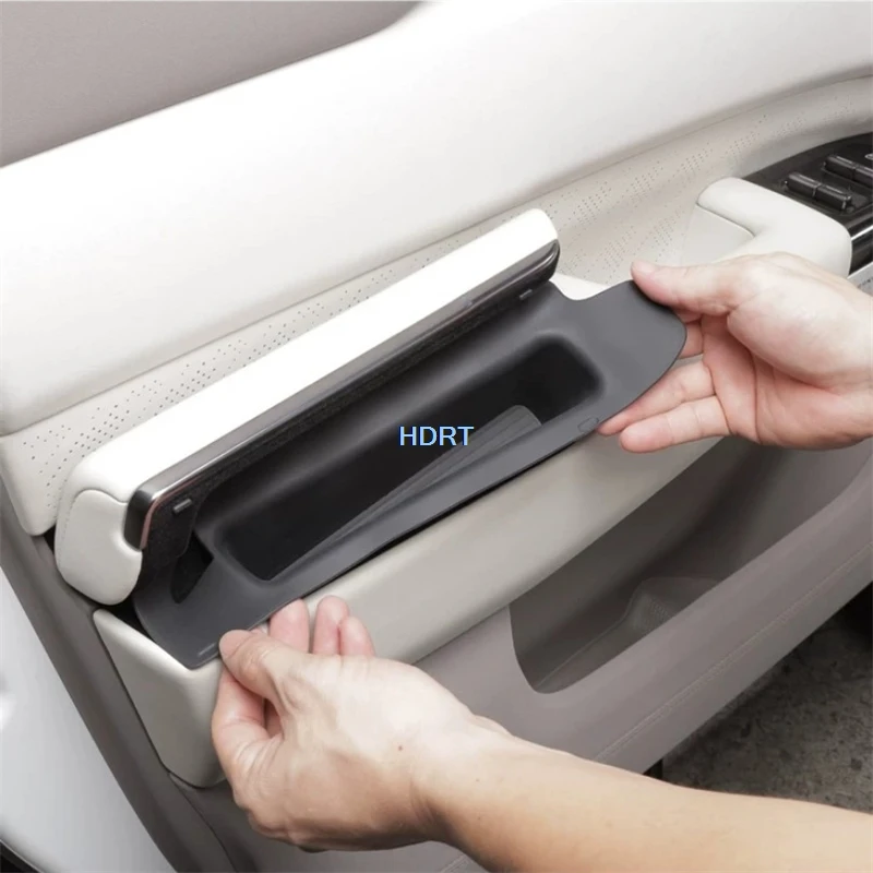 For Geely Zeekr 7X CX1E 2025 + Car Style Front Door Groove Storage Box Pad Container Organizer Tray Dust Proof Cover Accessories