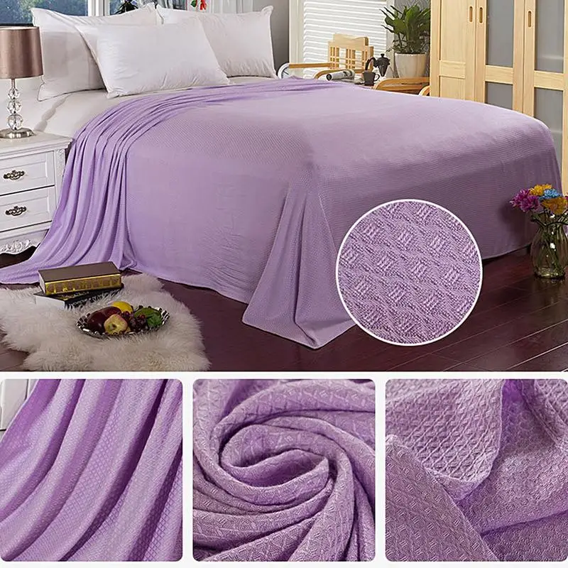 Summer Cooling Blanket Lightweight Fiber Afternoon Blanket Washable Thin Summer Quilt Breathable for Bed Car Couch Sofa Travel