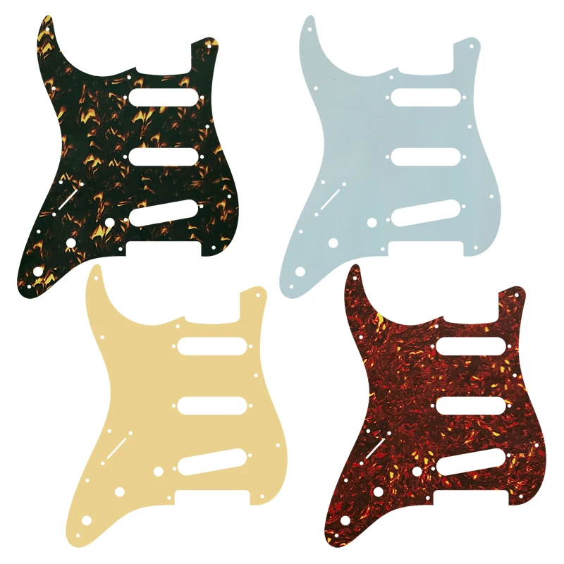 FeiMan Custom Guitar Parts - For Left Handed 62 Year 11 Screw Hole Standard St SSS Guitar Pickguard Scratch Plate Many Colors