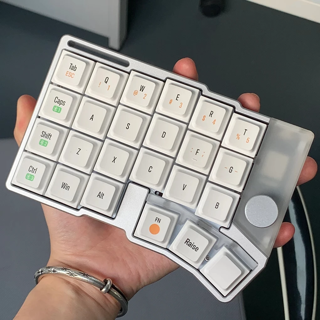 Jezail Funder Cornix Split Keyboard With Knob Cnc Aluminum Case