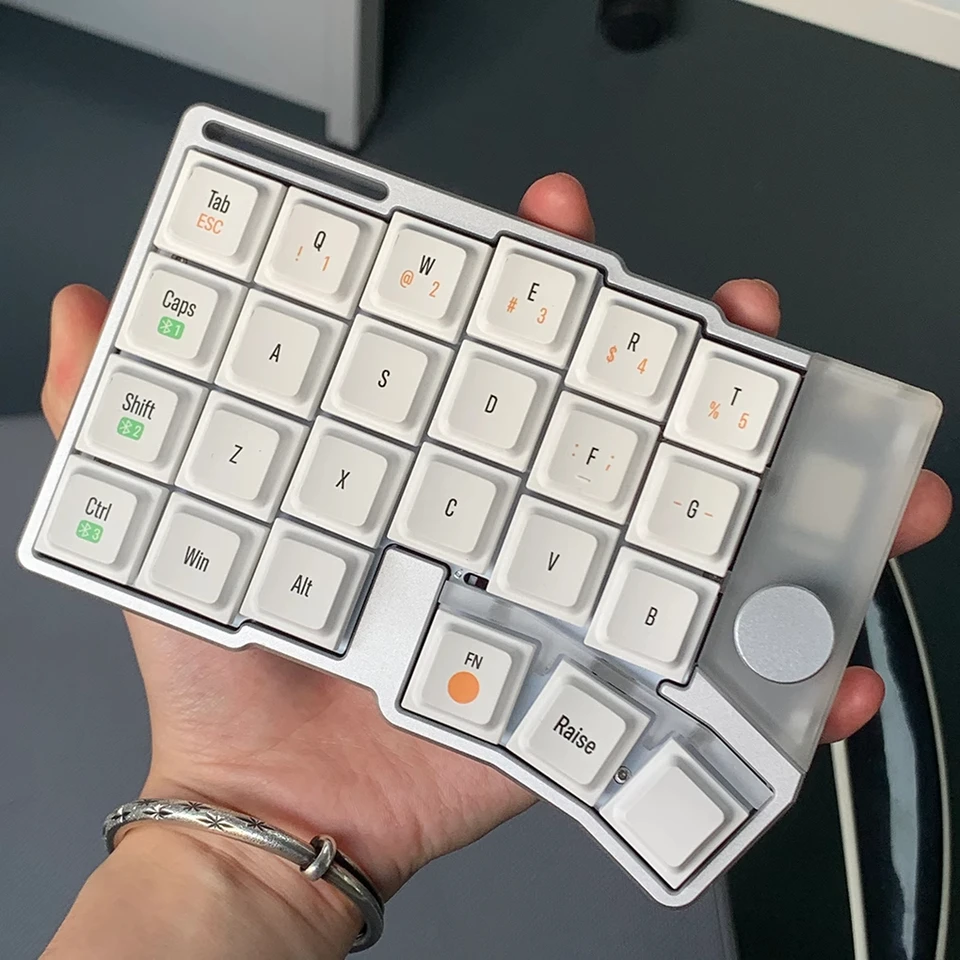 Jezail Funder Cornix Split Keyboard With Knob Cnc Aluminum Case