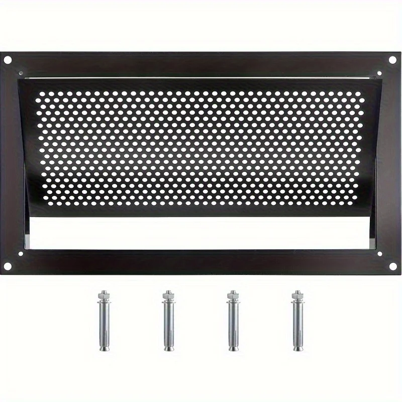 VEVOR Flood Vent, 8" Height x 16" Width x 2" Depth Foundation Flood Vent, to Reduce Foundation Damage and Flood Risk, Black,