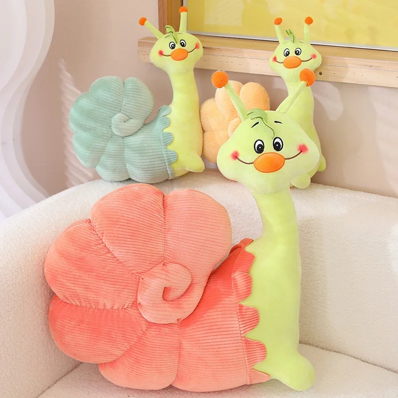 Cartoon Snail Doll Throw Pillow Cute Three Color Large Soft And Comfortable Creative Children's Plush Toy Holiday Gift