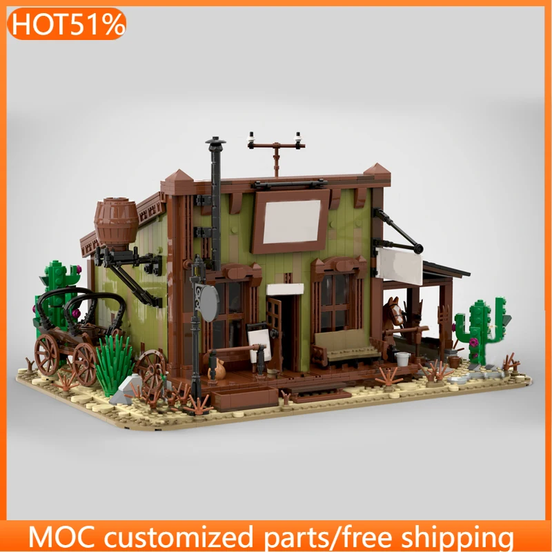 2143 pièces Blocs de construction modulaires personnalisables MOC, thème Bureau de poste de rue de ville, technologie éducative pour enfants, jouet de bricolage pour garçons, cadeaux de vacances