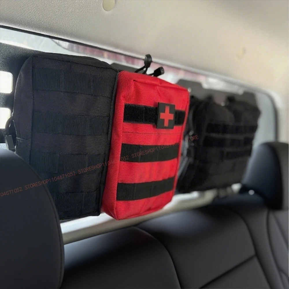 Auto-Fenster-Organizer, taktisches Molle-Panel für modulare Aufbewahrung, universell für Pickup-Trucks, Heckklappe, ABS-Legierung, Innenraum – Detail 2