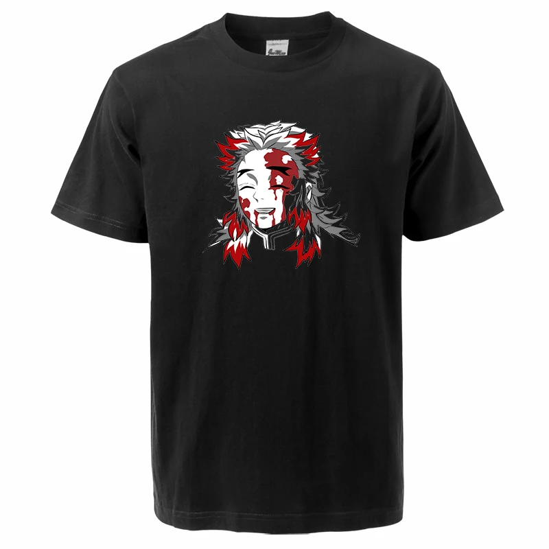 Demon Slayer Tshirt Japan Anime Kyojuro Rengoku T-Shirt Fashion Top Tees Unisex Clothes Oversize Streetwear Demon Slayer 4XL