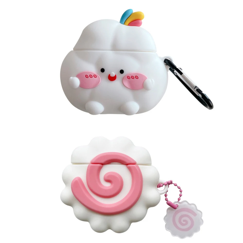 

MINISO Lovely 3D Cloud Silicone Earphone Case For Airpods 3 1 2 With chain Cute Cartoon Protective Cover For Airpods Pro 2 Capa