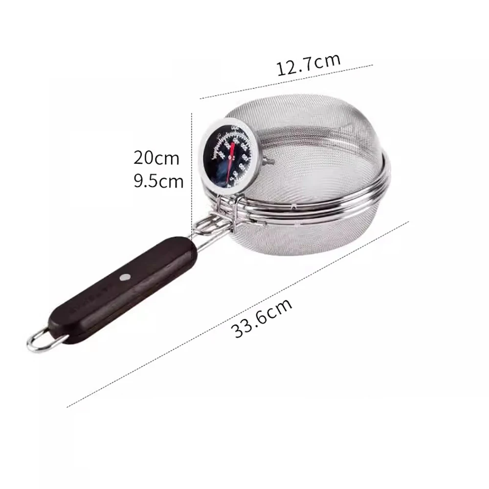 

Handy Coffee Bean Roaster 120G Home Stainless Steel Coffee Bean Portable Roasting Tool with Thermometer