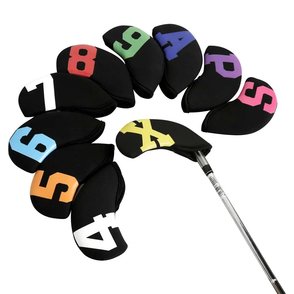 

Number Design Golf Putter Accessories Protective Cover Golf Iron Covers Set Golf Iron Headcover Golf Head Cover Protector Case