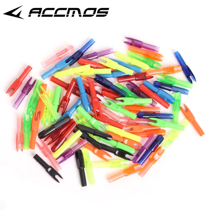 60pcs Plastic Arrow Tails S Arrow Nocks For ID 4.2mm Carbon Arrow Shaft DIY Arrow Knocks Replacement Archery Hunting Shooting