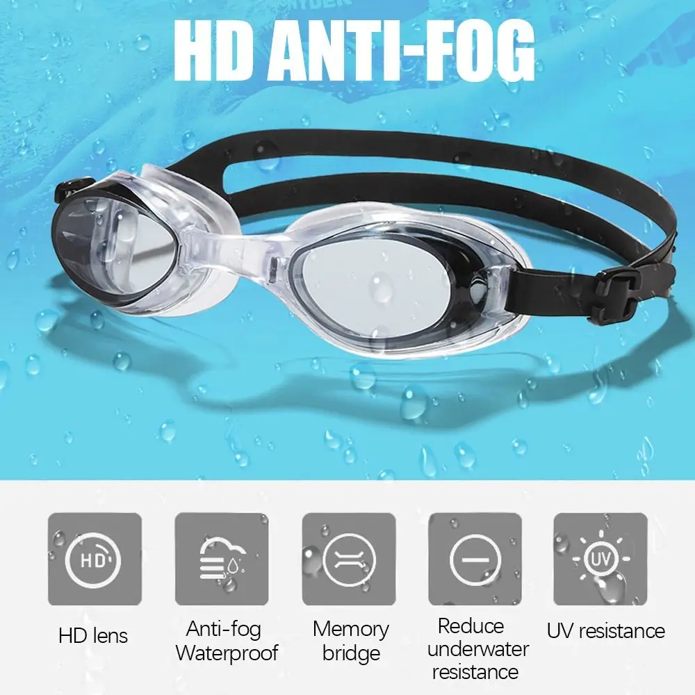 Durable Adjustable Swimming Goggles With Earplugs for Men Women Anti UV Adult Kids With Storage Bag Diving Googles High Quality