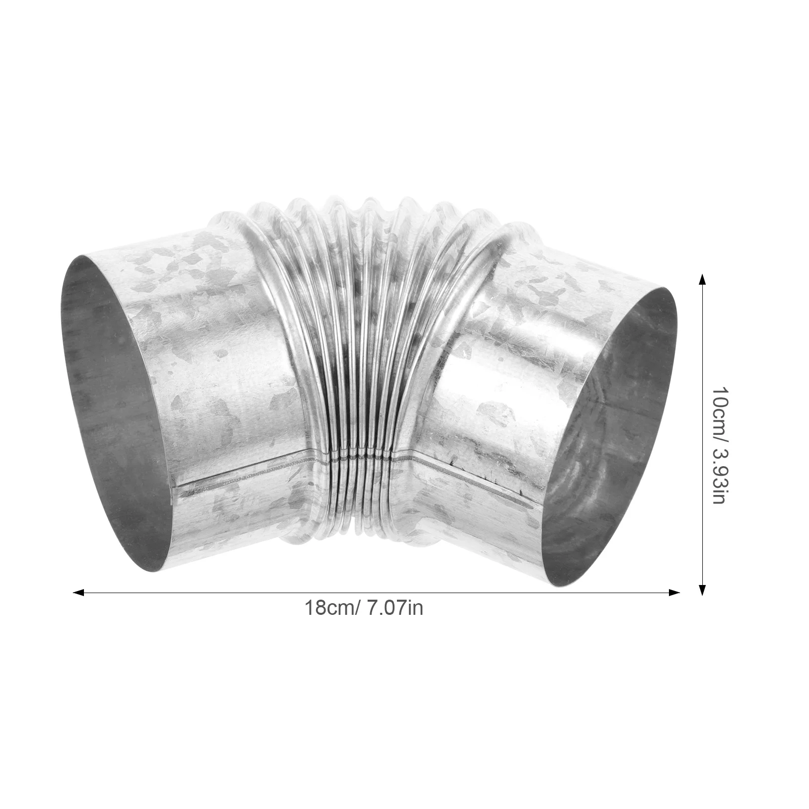 Pipa Kompor Kayu 45 Derajat Siku Baja Tahan Karat Ekstensi Cerobong untuk Sistem Pembuangan Kompor Kayu Siku Logam Cerobong