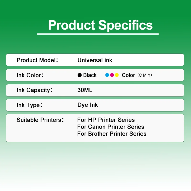 30 ml Refill Dye Ink Kit für Epson für Canon für HP für Brother Alle Modelle Drucker tinte patrone CISS Tinte für tinte Tank