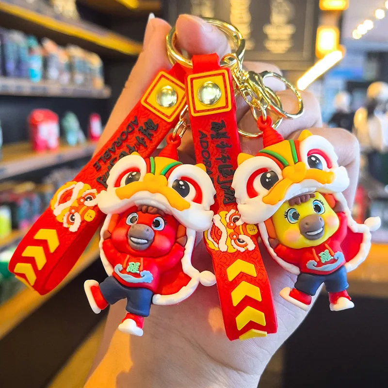 

2026 Year of The Horse Keychain Doll Red Hand Rope New Horse Creative PVC Gift Student Company New Year's Goods Y2k Fashion