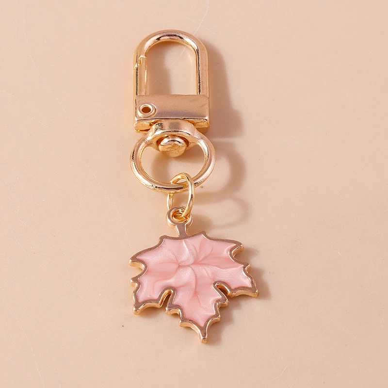 Mode Emaille Kanada Ahornblatt Schlüssel bund Schlüssel ring für Frauen Mädchen Auto Schlüssel Handtasche Anhänger Schmuck Zubehör – Detail 8