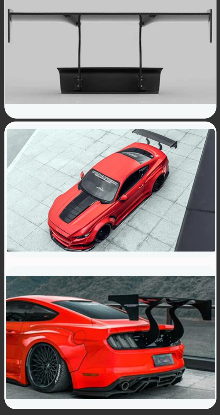 

Ford Mustang Carbon Fiber Tail, Rear Spoiler, Fixed Wind Wing for 2015-2022 스포티지r Accesorios Para Vehículos