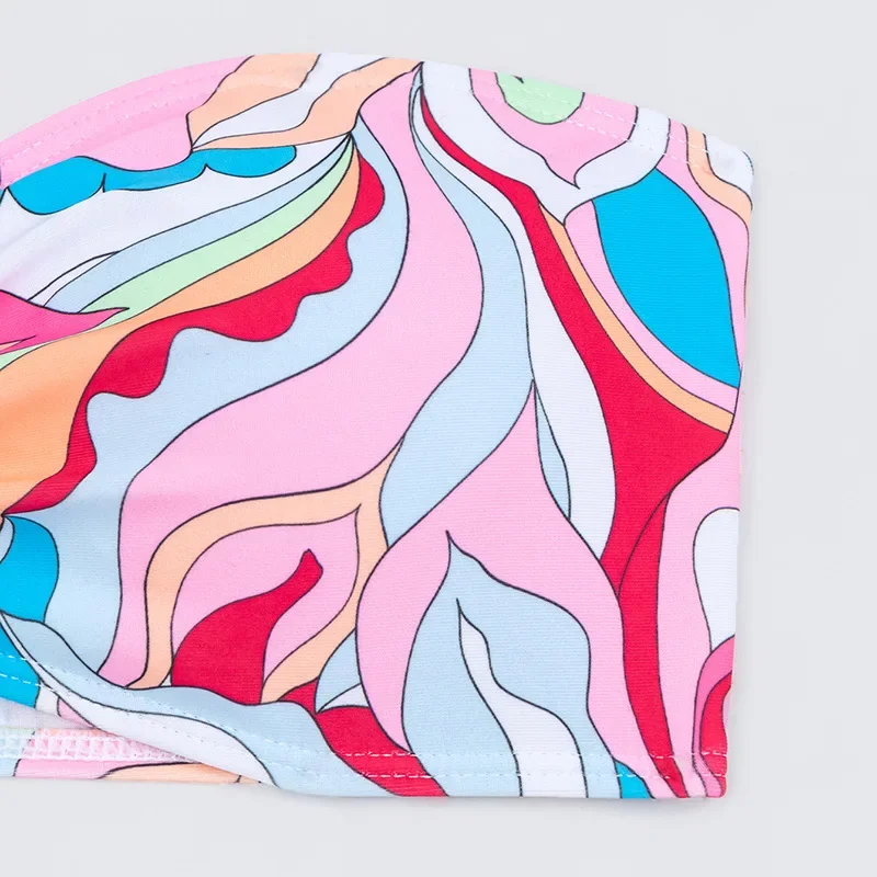 مثير طباعة العصابة البيكينيات مجموعات biquini عالية الخصر ثونغ التعادل ملابس السباحة Biquini conjunto دي بيكيني Tankini بحر