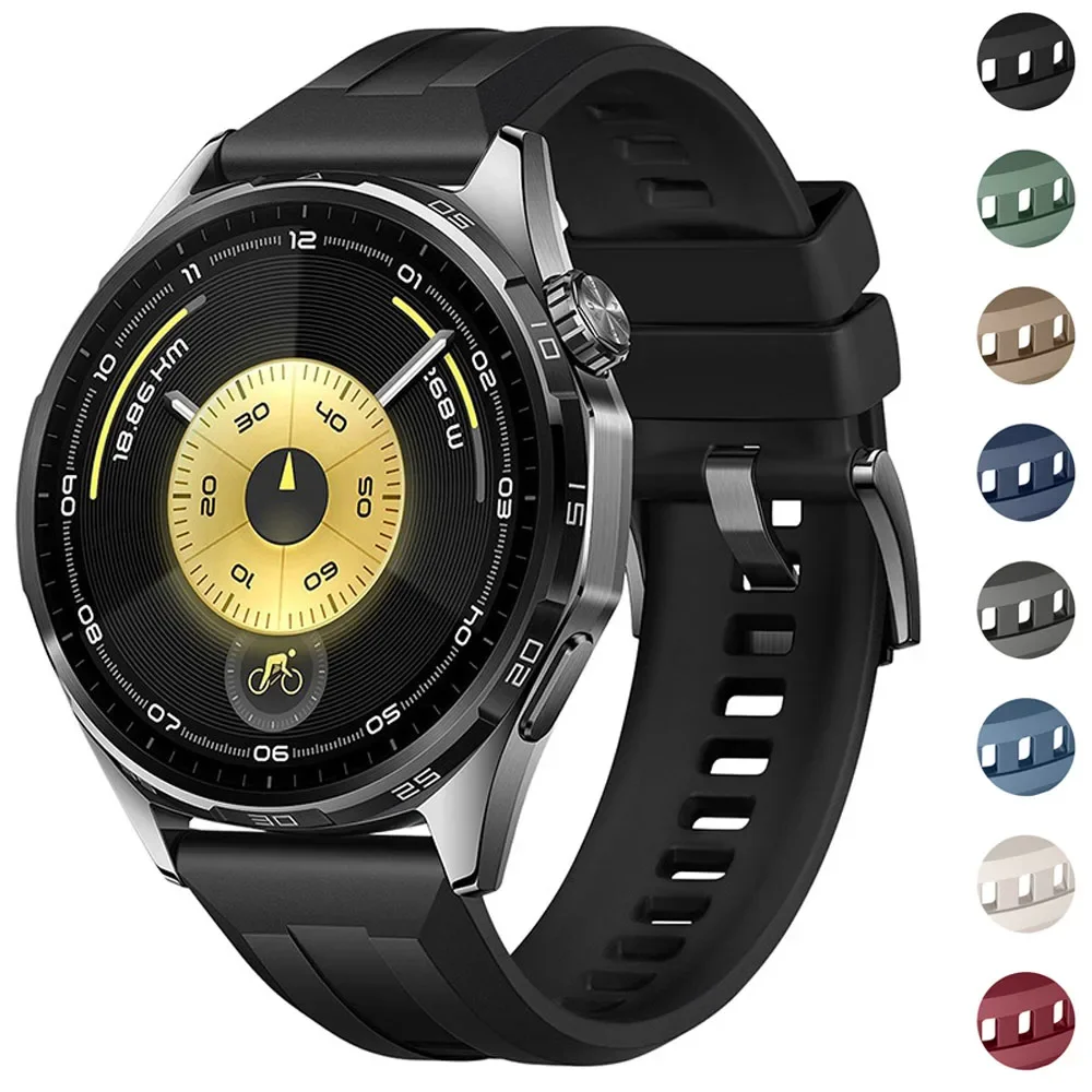 Correa de silicona de 22mm para Huawei Watch GT6/GT6 Pro, correa de reloj deportiva oficial de 46mm para Huawei Watch 5 4 3 GT5 GT4 Pro GT3, pulsera