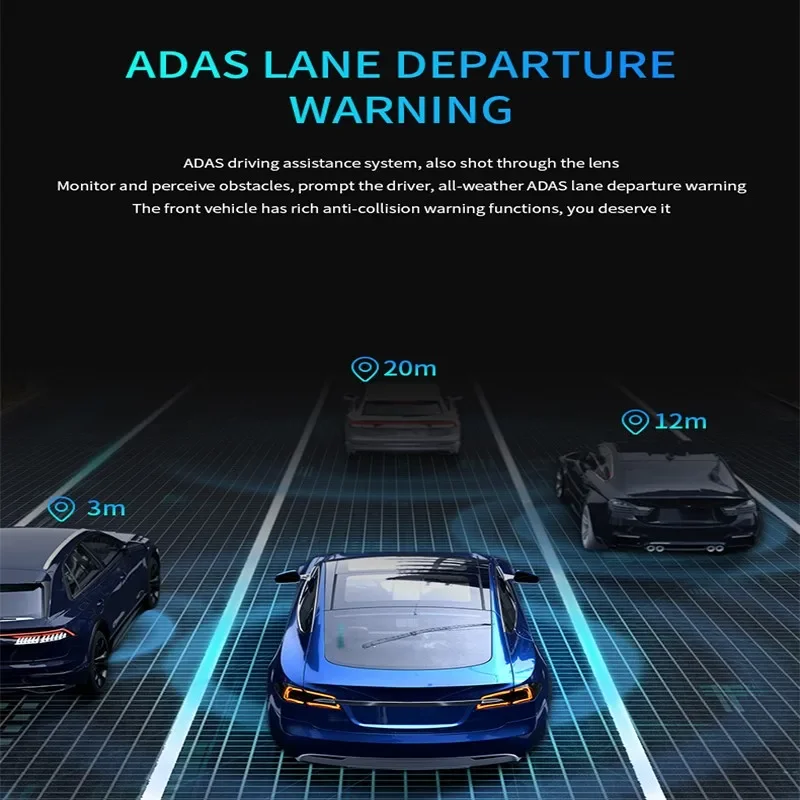 Cámara con espejo 4g Dash Cam A10 1080P IPS Wifi compatible con aplicación de teléfono móvil Smart Adas Dash Cam 7 pulgadas 70mai Android 8,1 OS 7"