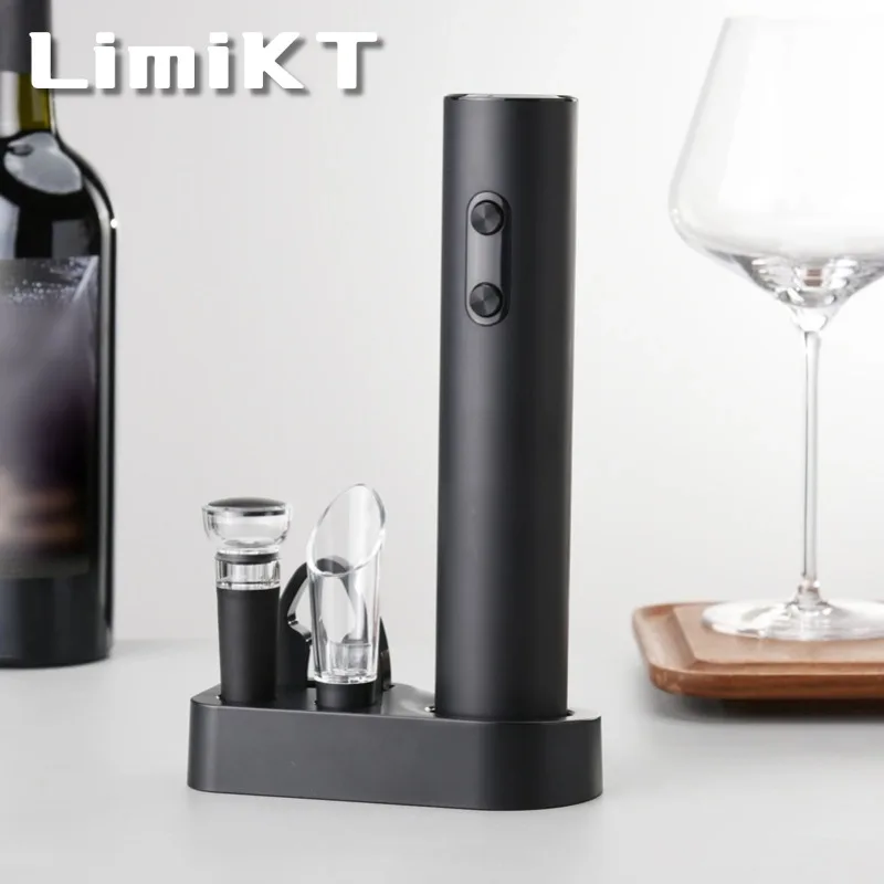 LimiKT Electric Wine Bottle Opener Holiday Gift Red Wine Pouring Wine Bottle Opener Set Battery Model