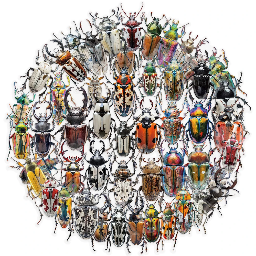 10/30/50 Stück Transparente Vintage Cartoon Insekten-Aufkleber Käfer-Cartoon-Sticker DIY Schreibwaren Laptop Handy Wasserdichte Aufkleber Spielzeug