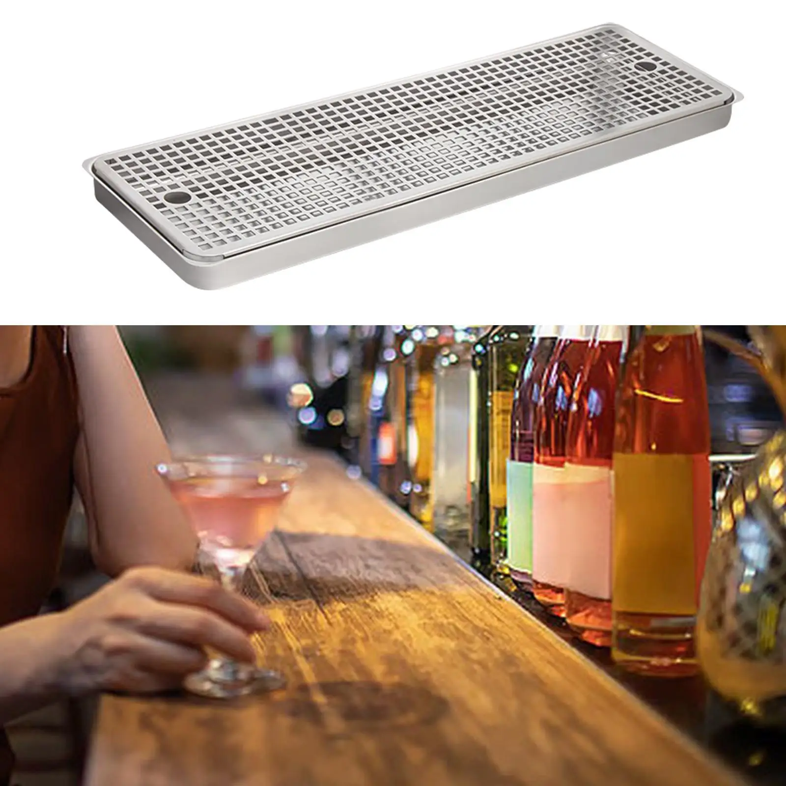 

Beer Drip Tray Countertop Tray Beverage Bar Drip Tray,Stainless Steel Beer Keg Drip Tray for Club Home Kitchen ,Coffee Shop