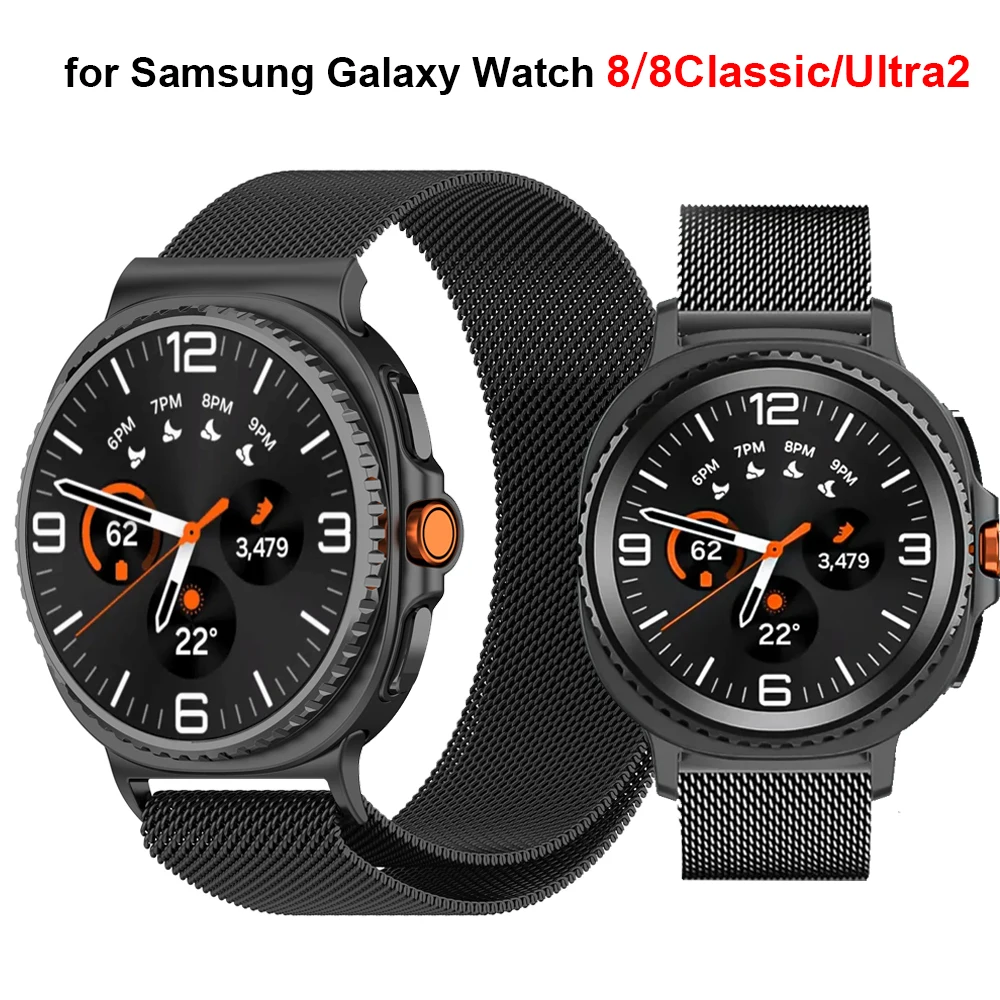 Milanese حلقة الفرقة لساعة سامسونج جالاكسي 8 44 مللي متر 40 مللي متر الترا 2 سوار معدني جالاكسي ساعة 8 الكلاسيكية حزام ساعة اكسسوارات