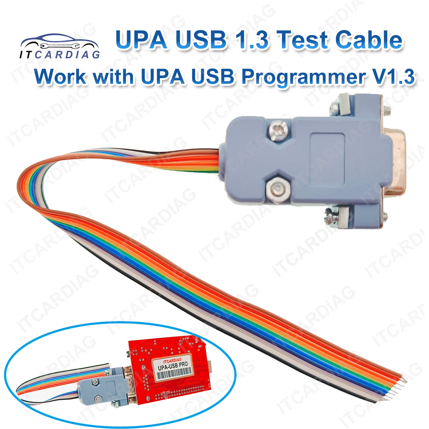 

UPA USB 1.3 Test Cable Adapter for UPA USB Programmer V1.3 ECU Pinout Diagnostic Connectors Compatible with UPA-USB Programmer