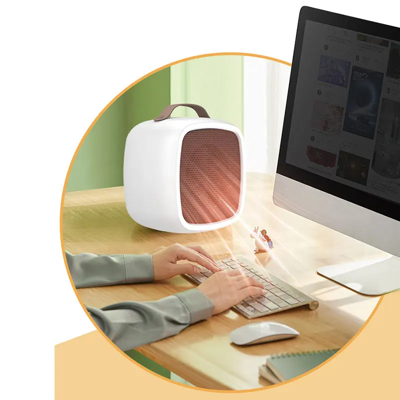 

Зимний портативный электрический обогреватель, небольшое пространство, 500 Вт, быстрый нагрев, легкий настольный обогреватель теплого воздуха, вентиляторы для внутреннего офиса