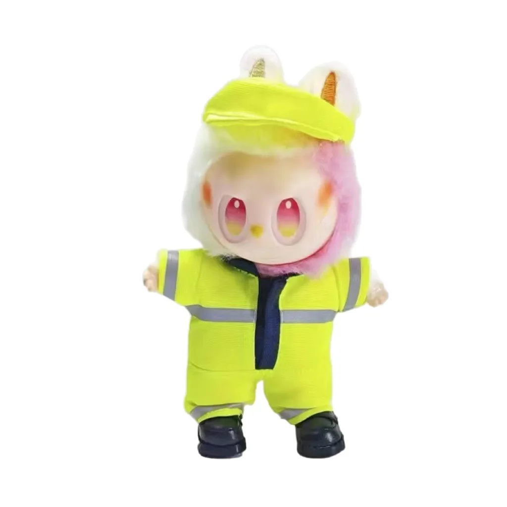 のみ服ラブブ 17 センチメートル V1 V2 V3 消防士スーツセットペンダント衣装アクセサリー衣装アクセサリー人形なしギフト