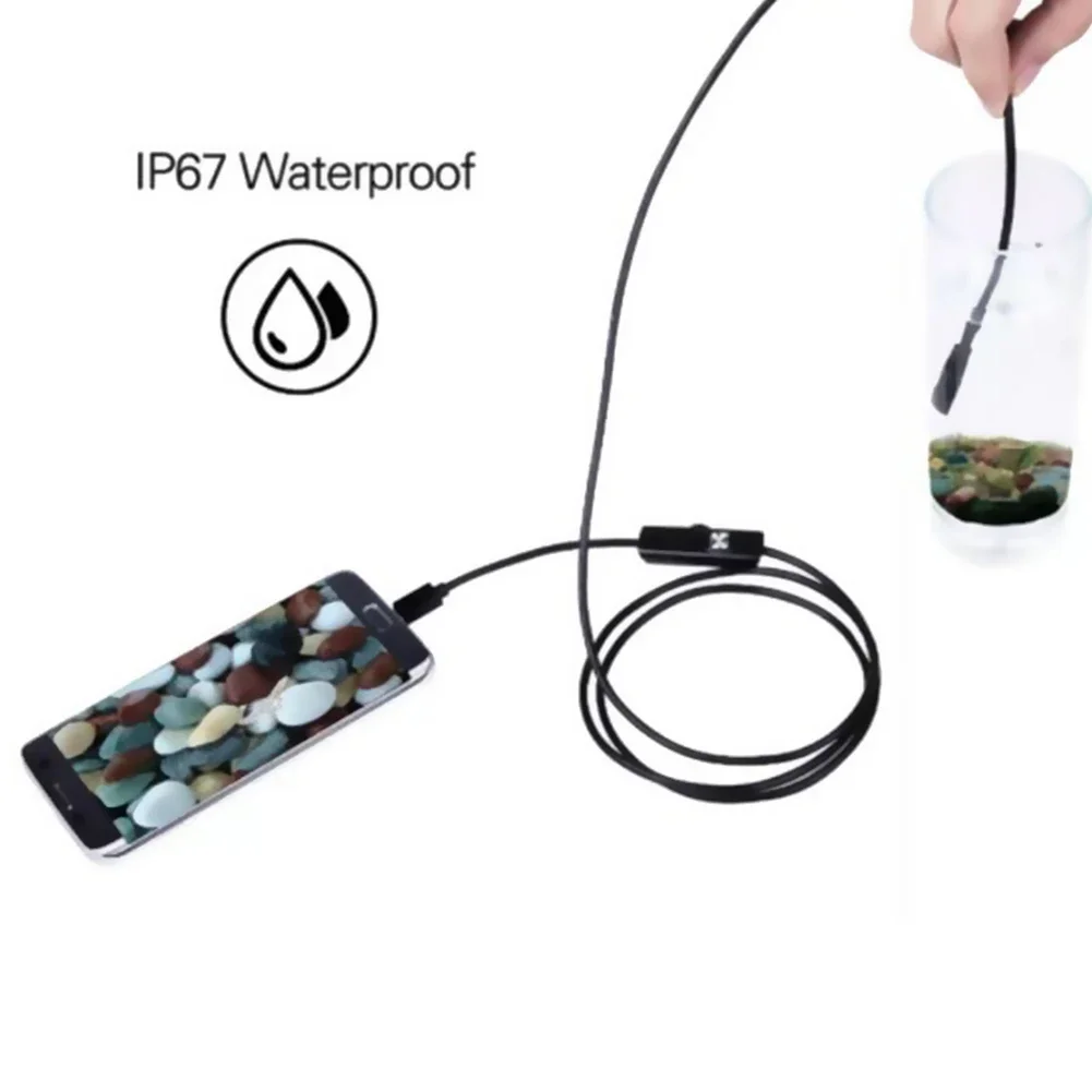 5.5mm HD Endoscope Camera Waterproof Micro 6 LED IP67 Endoscope for Cars Industrial Smartphone Mini Camera Endoscope USB Type C