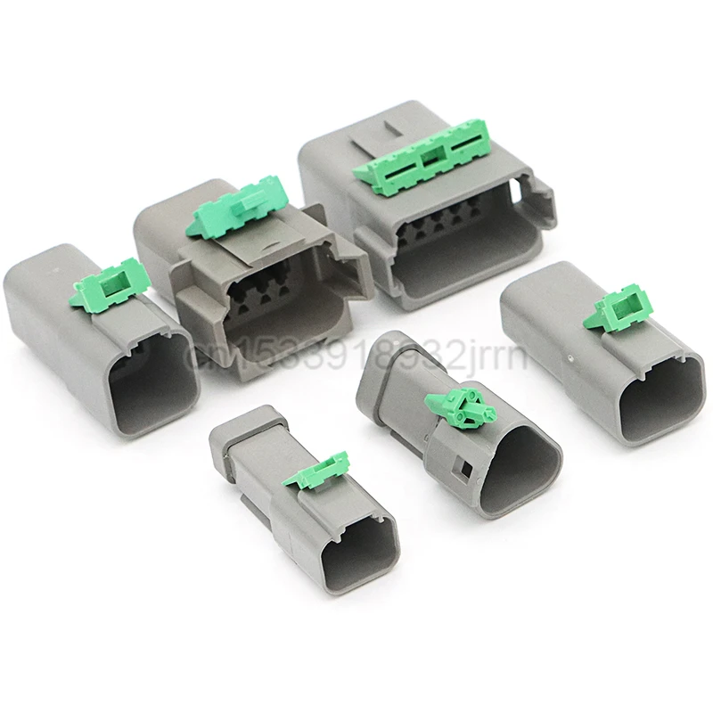 1Set DT Waterproof Automotive Connector Plug Kit DT06-2S/DT04-2P 3P 4P 6P 8P 12P Male Female Plug Socket For Automobile 22-16AWG